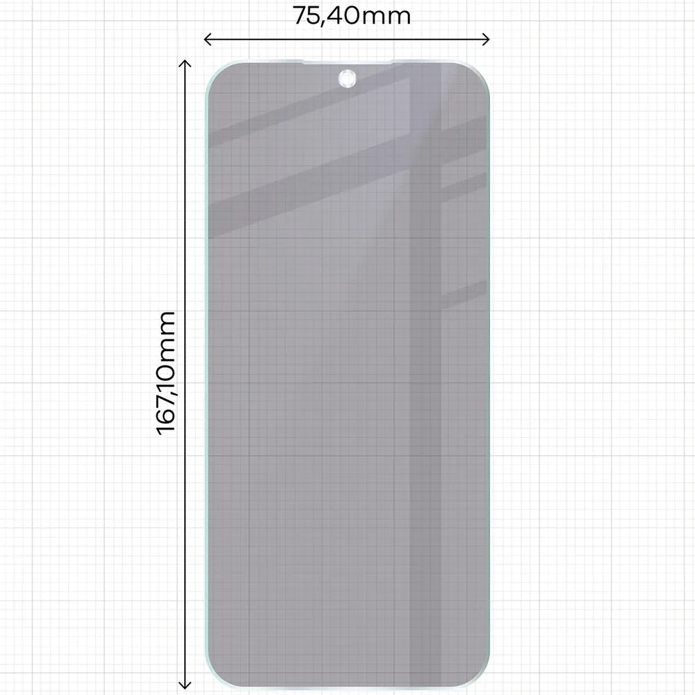 Hybridglas mit Privatschutzfilter für Xiaomi Redmi 17 4G, Bizon Hybrid Shadow, Matt (2/6)