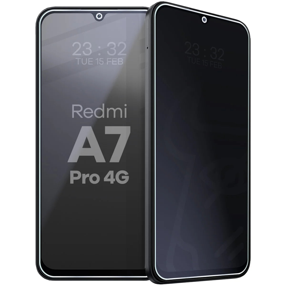 Hybridglas mit Privatschutzfilter für Xiaomi Redmi A7 Pro 4G, Bizon Hybrid Shadow, Matt