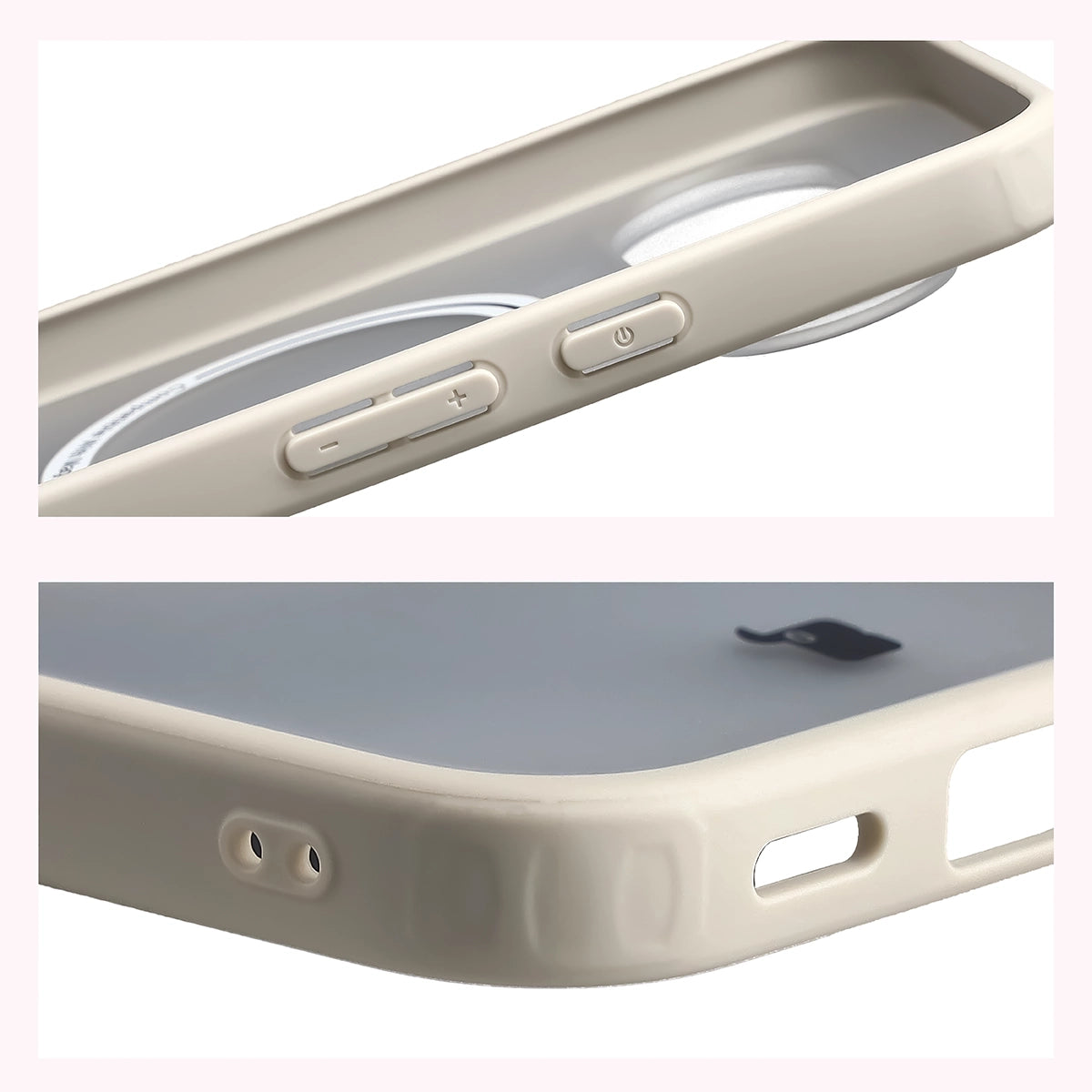 Schutzhülle mit Magnetring + gehärtetem Glas für Google Pixel 11 Pro XL / 10 Pro XL, Bizon MatteO Pack, Getönt-Beige (6/9)