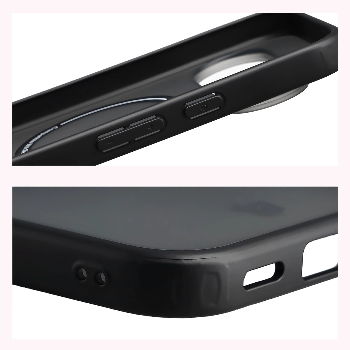 Schutzhülle mit Magnetring + gehärtetem Glas für Google Pixel 11 Pro XL / 10 Pro XL, Bizon MatteO Pack, Getönt-Schwarz (6/9)