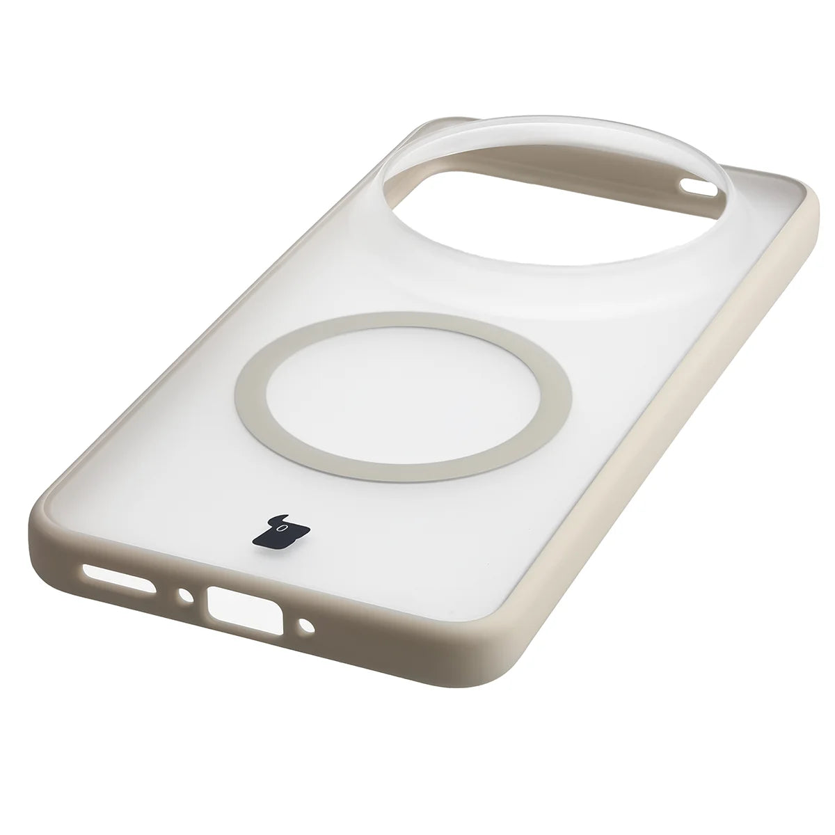 Schutzhülle mit Magnetring + gehärtetem Glas für Vivo X300 Ultra, Bizon MatteO Pack, Getönt-Beige