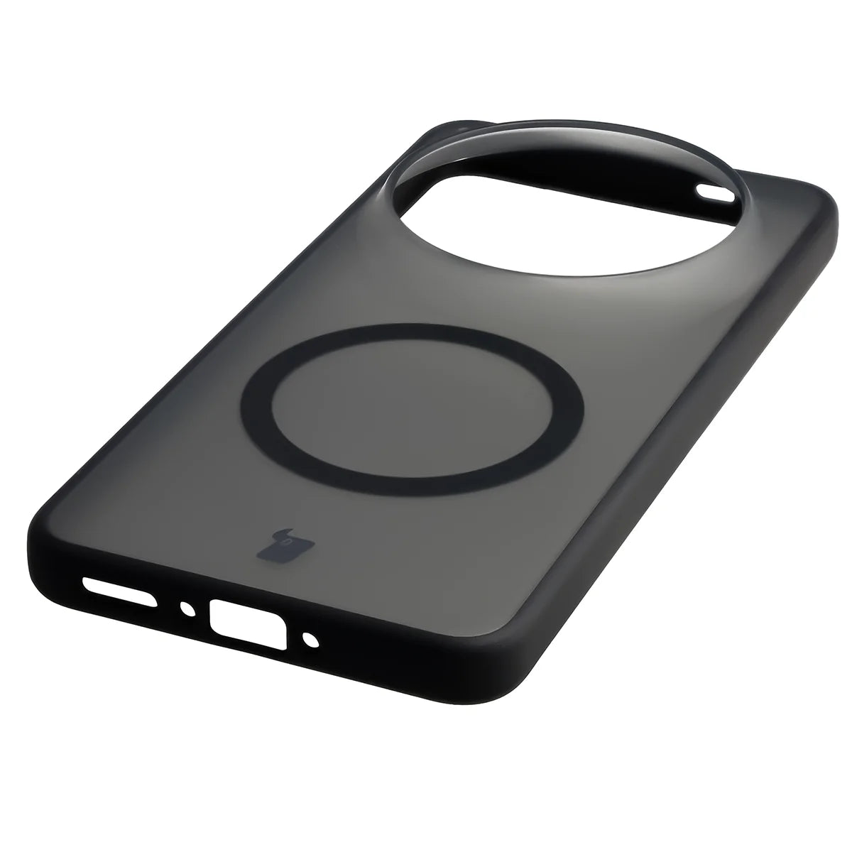 Schutzhülle mit Magnetring + gehärtetem Glas für Vivo X300 Ultra, Bizon MatteO Pack, Getönt-Schwarz