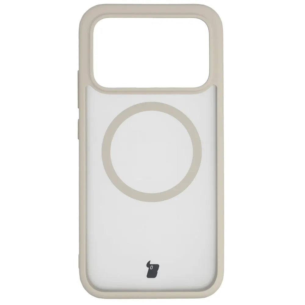 Handyhülle mit Magnetring + gehärtetem Glas für Xiaomi POCO F9 Pro, Bizon MatteO Pack, Getönt-Beige (2/9)