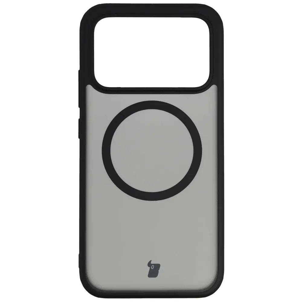 Handyhülle mit Magnetring + gehärtetem Glas für Xiaomi POCO F9 Pro, Bizon MatteO Pack, Getönt-Schwarz (2/9)