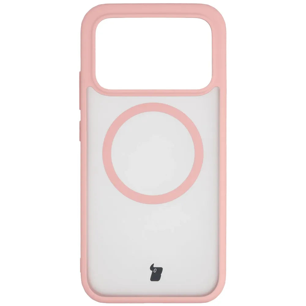 Handyhülle mit Magnetring + gehärtetem Glas für Xiaomi POCO F9 Pro, Bizon MatteO Pack, Getönt-Hellrosa (2/9)