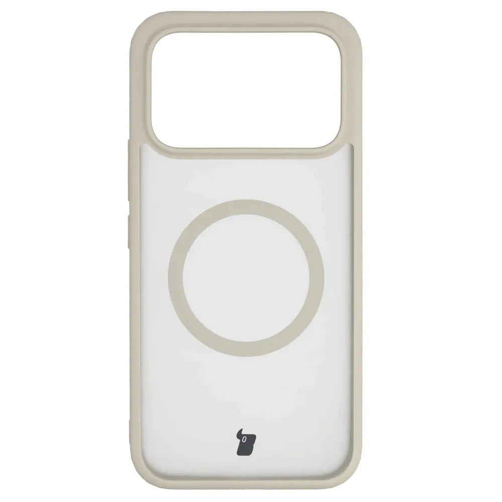 Handyhülle mit Magnetring + gehärtetem Glas für Xiaomi POCO F9 Ultra, Bizon MatteO Pack, Getönt-Beige (2/9)
