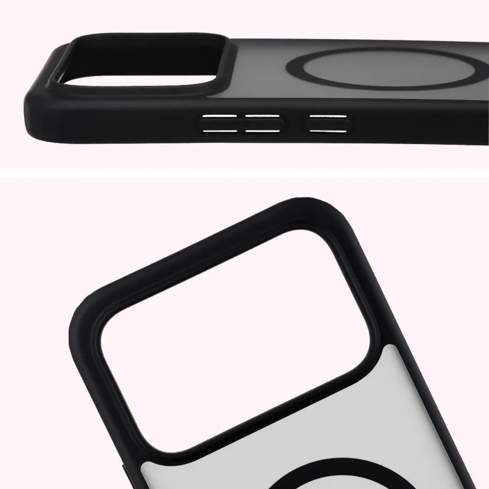 Handyhülle mit Magnetring + gehärtetem Glas für Xiaomi POCO F9 Ultra, Bizon MatteO Pack, Getönt-Schwarz (5/9)