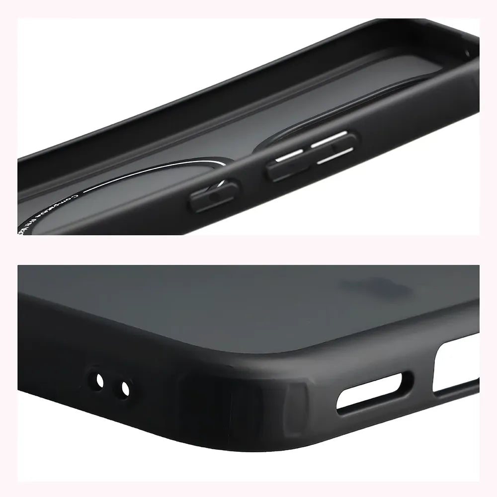 Handyhülle mit Magnetring + gehärtetem Glas für Xiaomi Redmi Note 17 Pro 5G, Bizon MatteO Pack, Getönt-Schwarz (6/9)