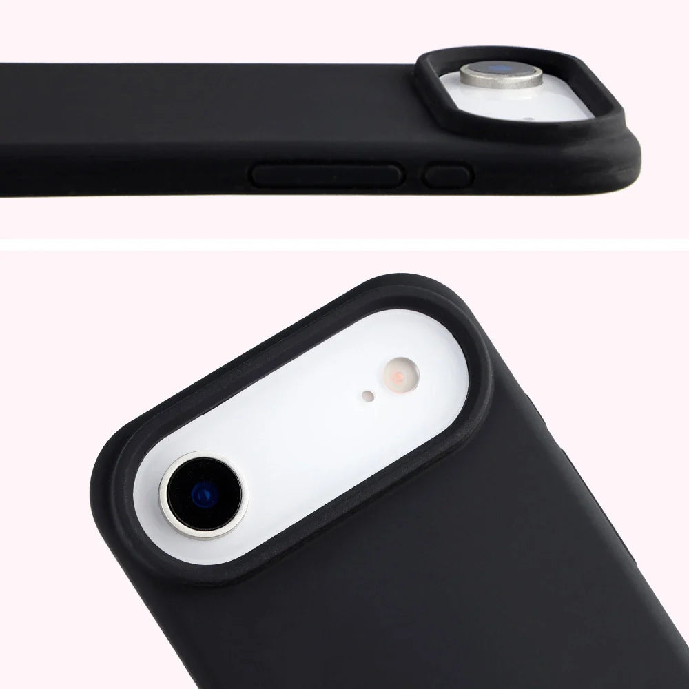 Silikon Handyhülle für iPhone Air, Bizon Soft Case, Schwarz