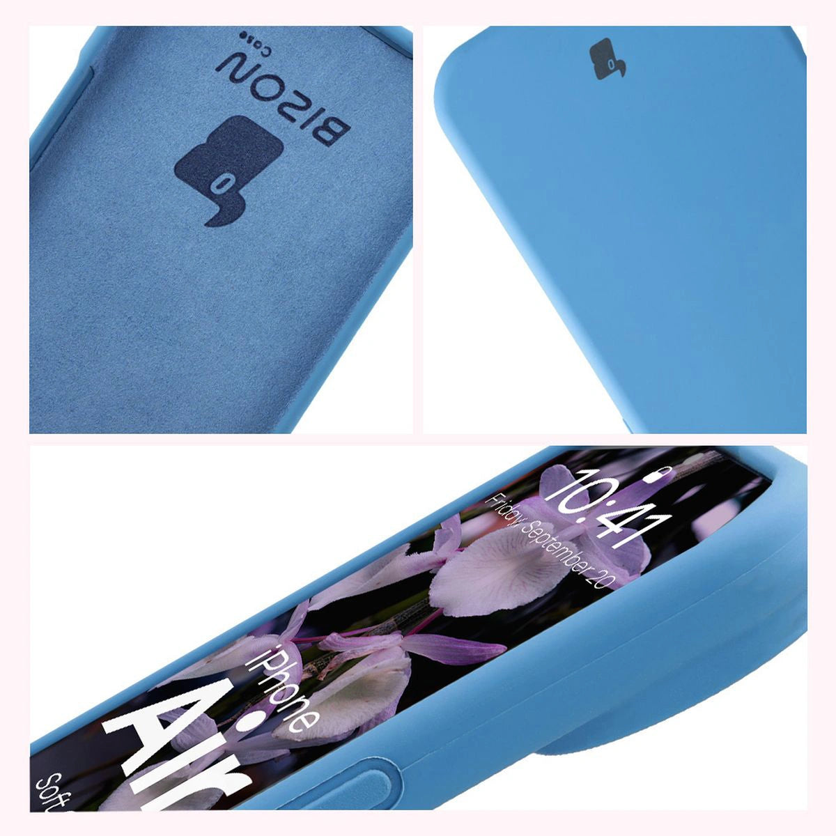 Silikon Handyhülle für iPhone Air, Bizon Soft Case, Blau
