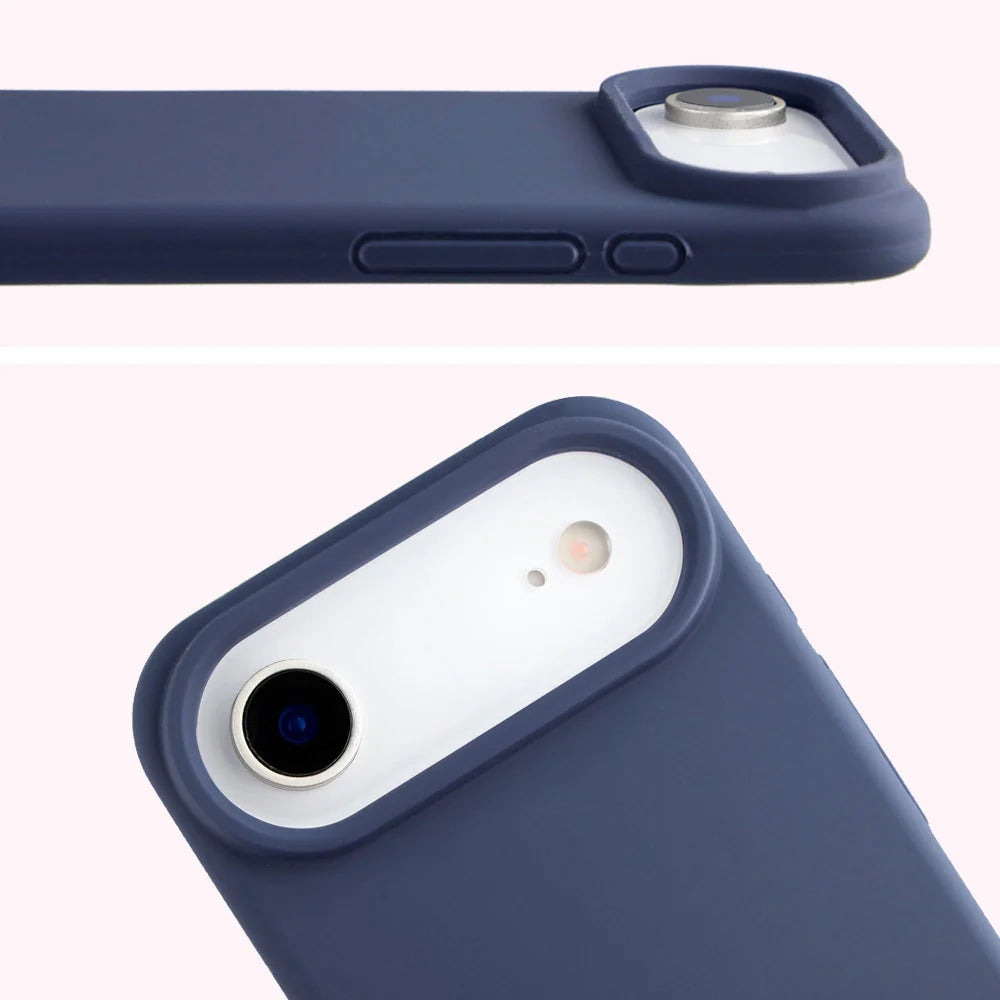 Silikon Handyhülle für iPhone Air, Bizon Soft Case, Dunkelblau