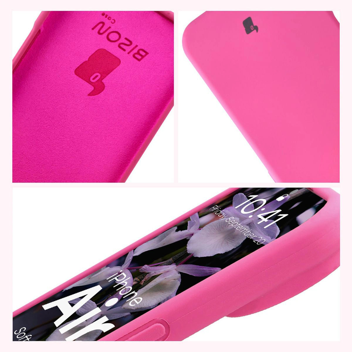Silikon Handyhülle für iPhone Air, Bizon Soft Case, Dunkelpink