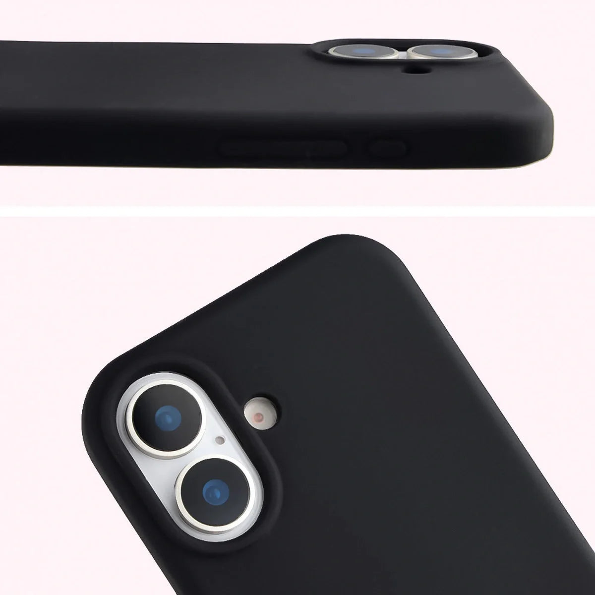 Silikon Handyhülle für iPhone 17, Bizon Soft Case, Schwarz