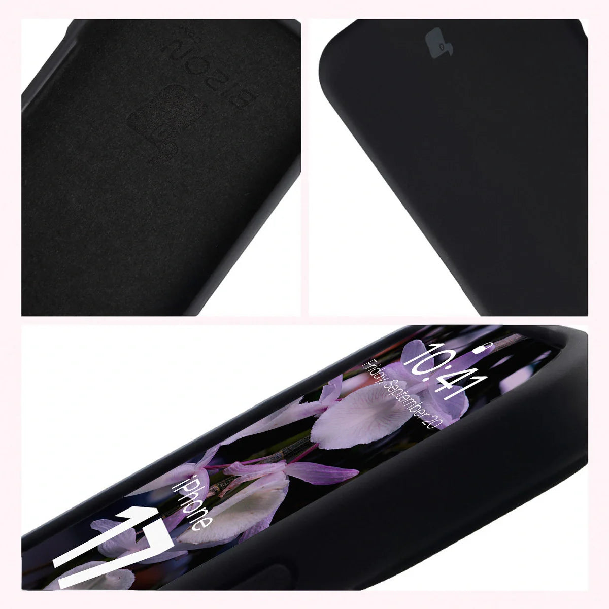 Silikon Handyhülle für iPhone 17, Bizon Soft Case, Schwarz
