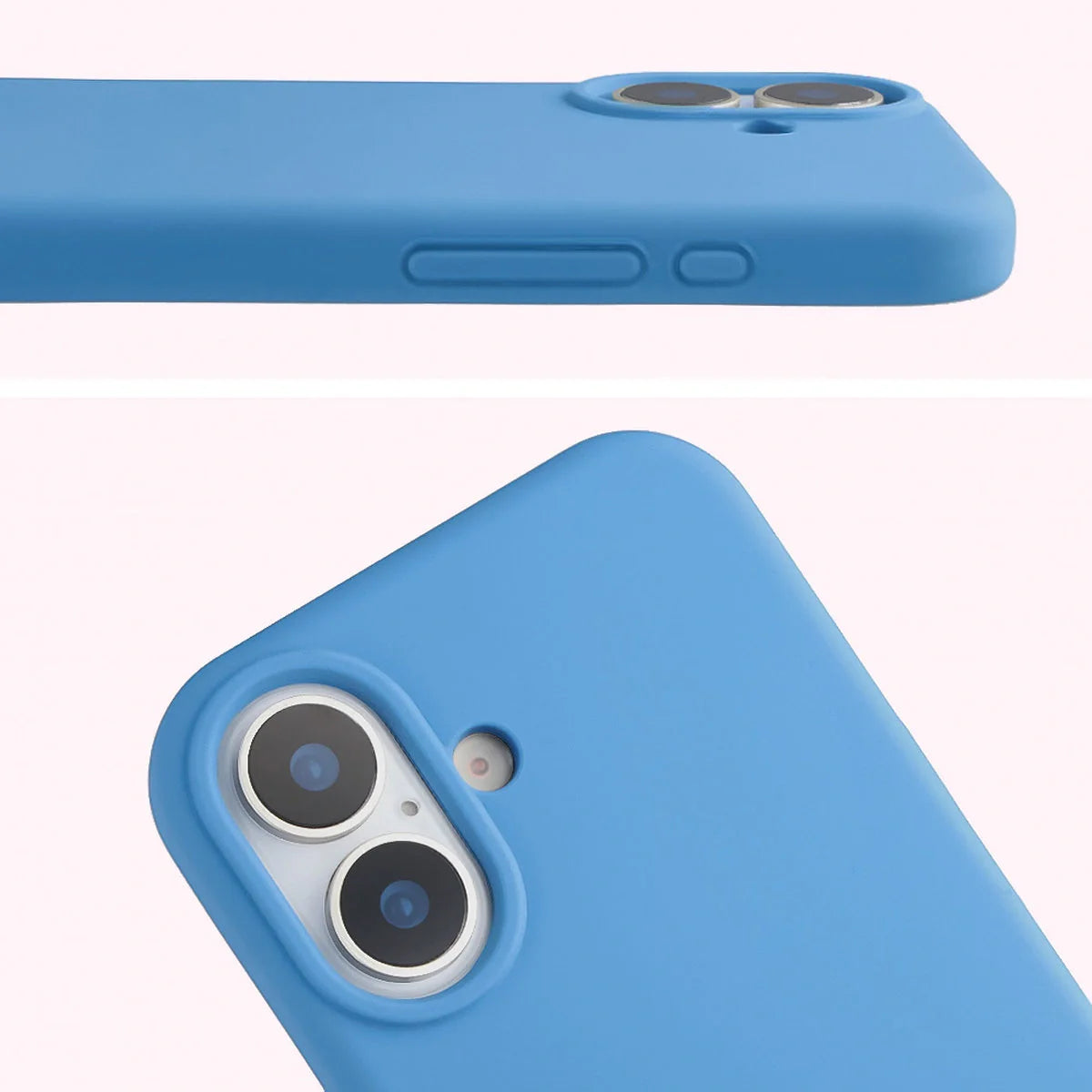 Silikon Handyhülle für iPhone 17, Bizon Soft Case, Blau