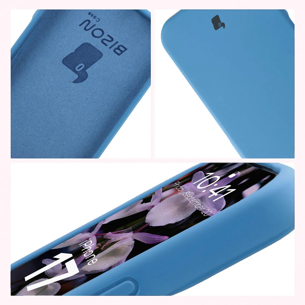 Silikon Handyhülle für iPhone 17, Bizon Soft Case, Blau