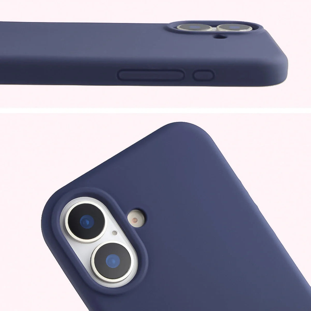 Silikon Handyhülle für iPhone 17, Bizon Soft Case, Dunkelblau