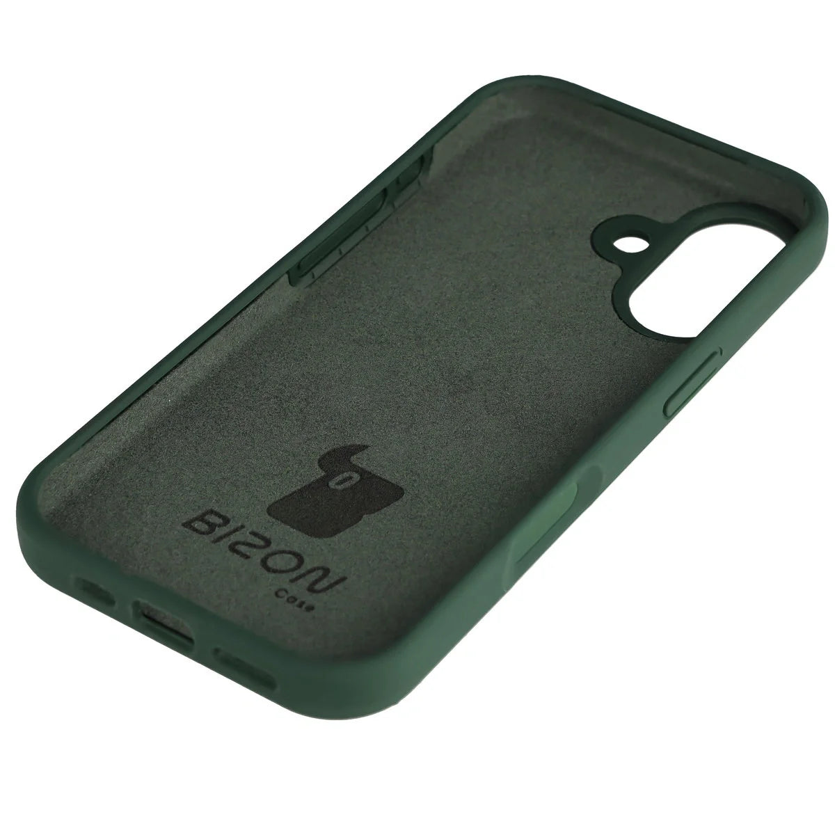 Silikon Handyhülle für iPhone 17, Bizon Soft Case, Dunkelgrün