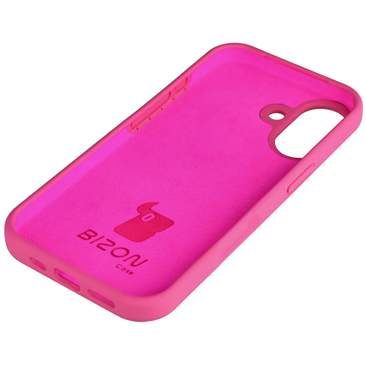 Silikon Handyhülle für iPhone 17, Bizon Soft Case, Dunkelpink