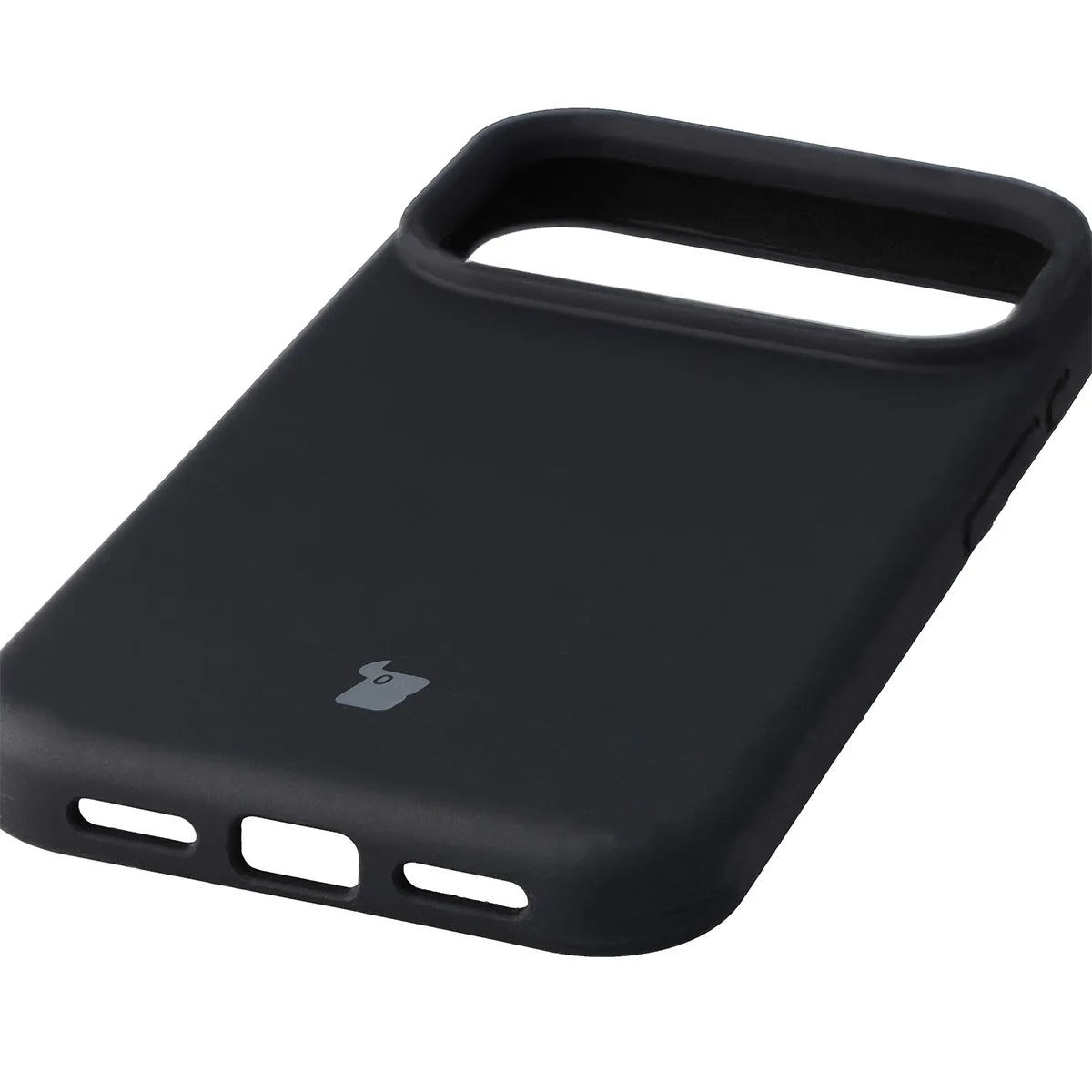 Silikon Handyhülle für iPhone 17 Pro, Bizon Soft Case, Schwarz