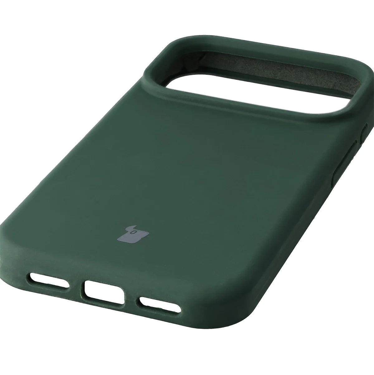 Silikon Handyhülle für iPhone 17 Pro, Bizon Soft Case, Dunkelgrün