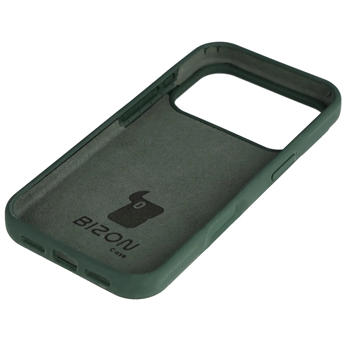 Silikon Handyhülle für iPhone 17 Pro, Bizon Soft Case, Dunkelgrün