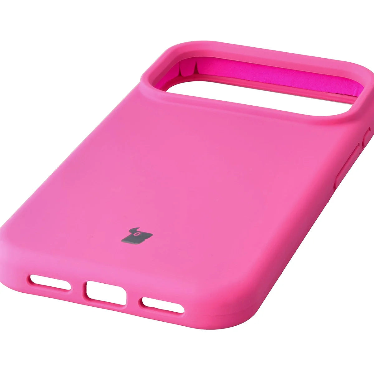 Silikon Handyhülle für iPhone 17 Pro, Bizon Soft Case, Dunkelpink