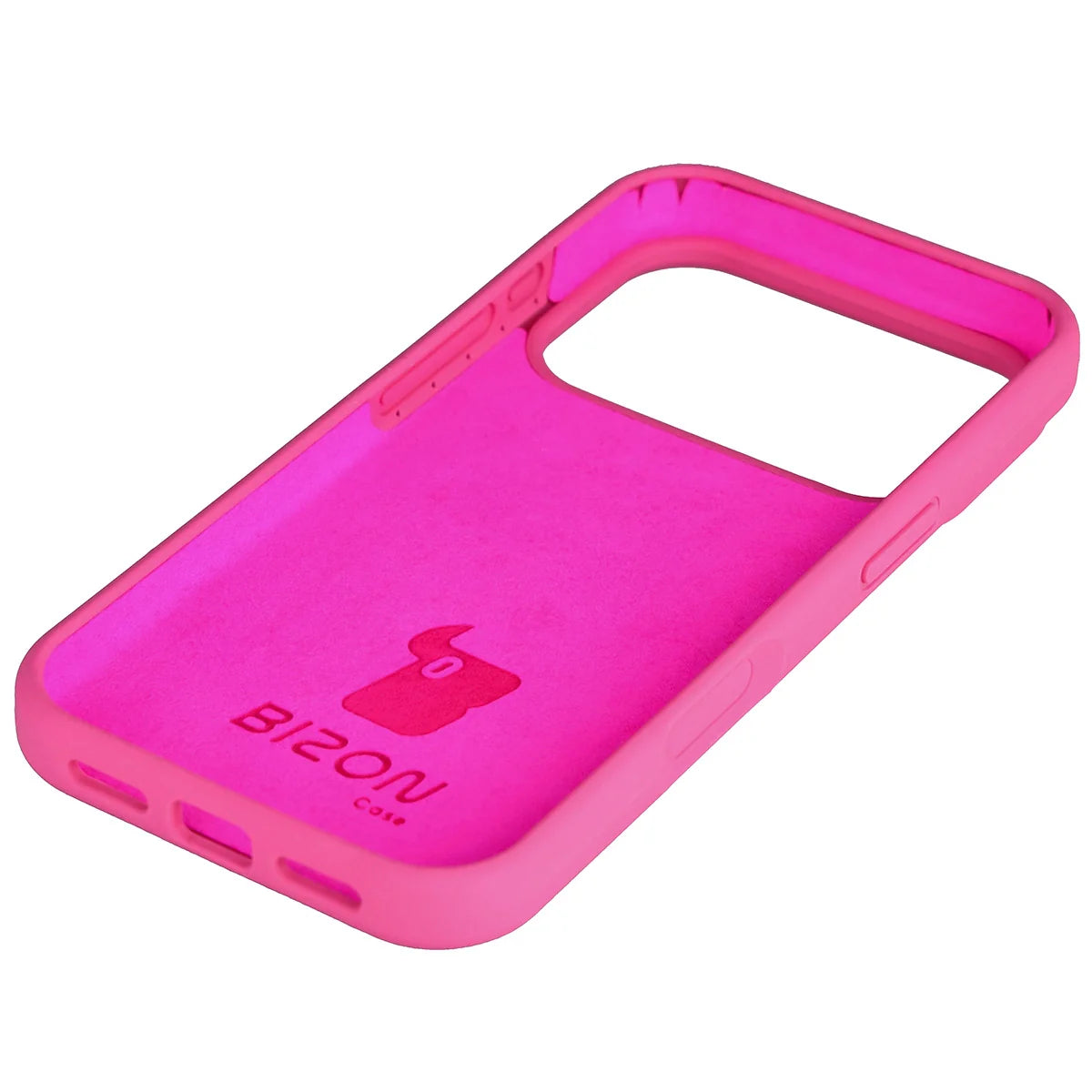 Silikon Handyhülle für iPhone 17 Pro, Bizon Soft Case, Dunkelpink