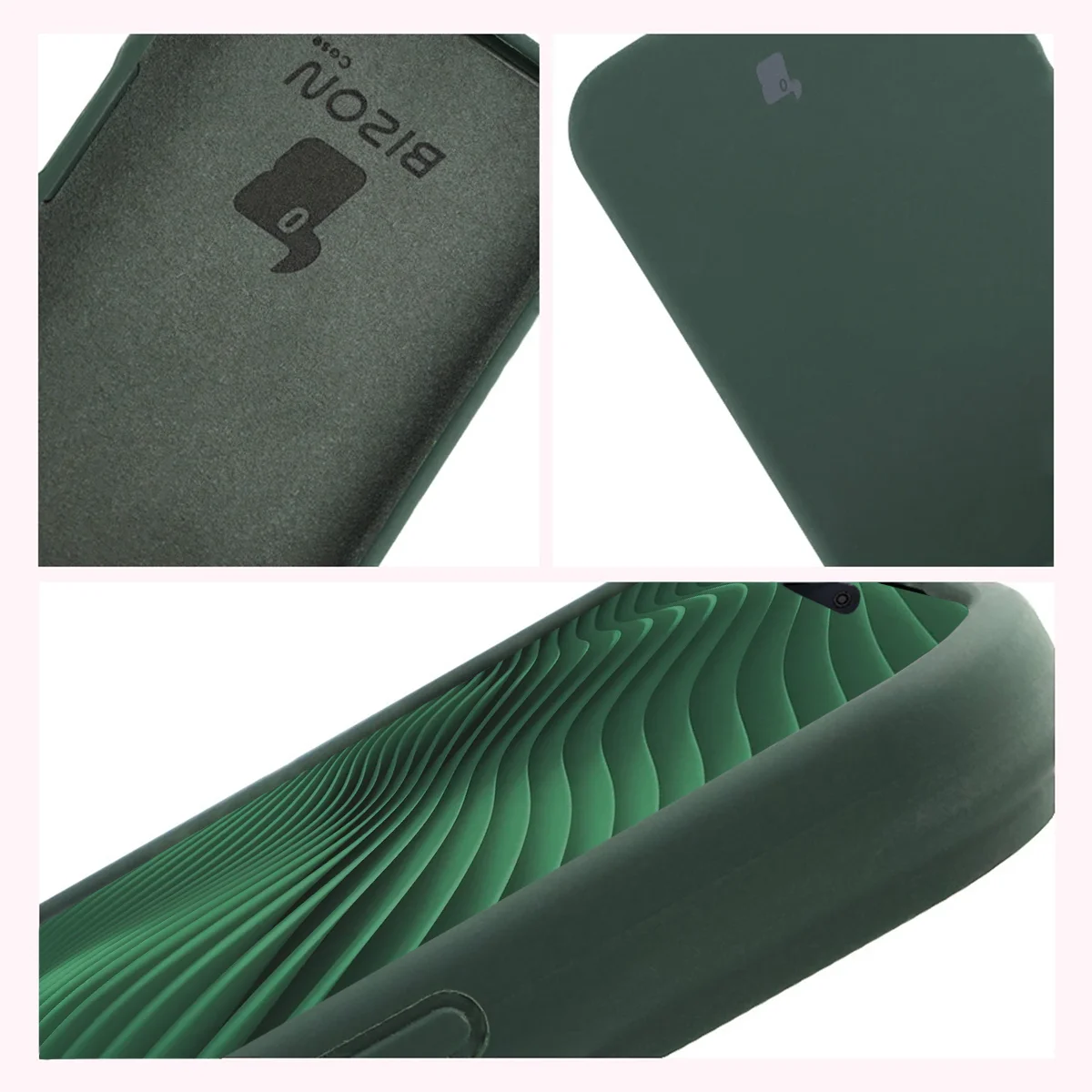 Silikon Handyhülle für iPhone 18 Pro Max / 17 Pro Max, Bizon Soft Case, Dunkelgrün