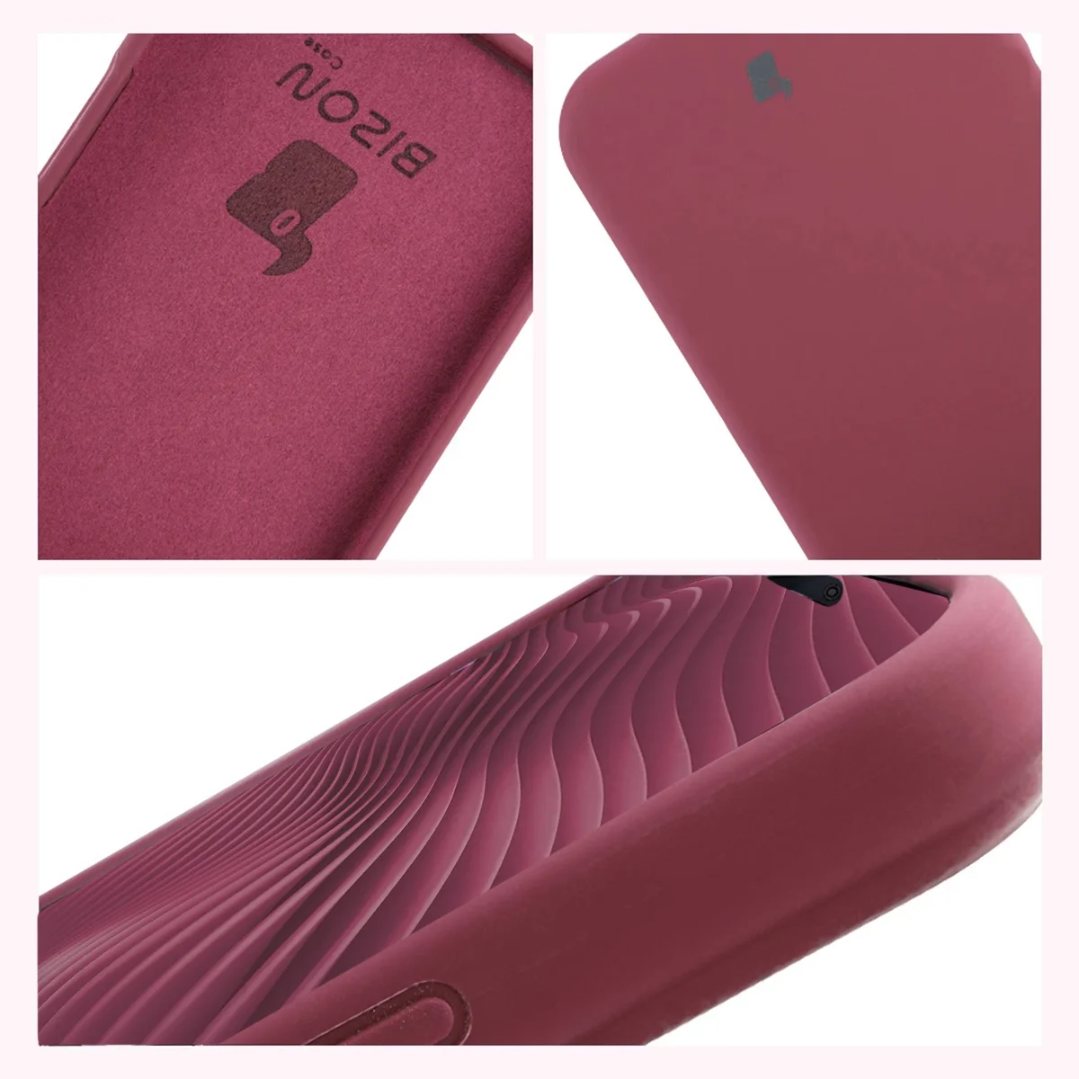 Silikon Handyhülle für iPhone 18 Pro Max / 17 Pro Max, Bizon Soft Case, Pflaumenfarbe