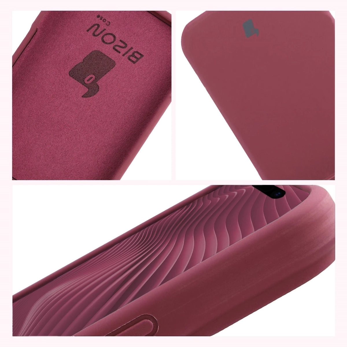 Silikon Handyhülle für iPhone 18 Pro / 17 Pro, Bizon Soft Case, Pflaumenfarbe
