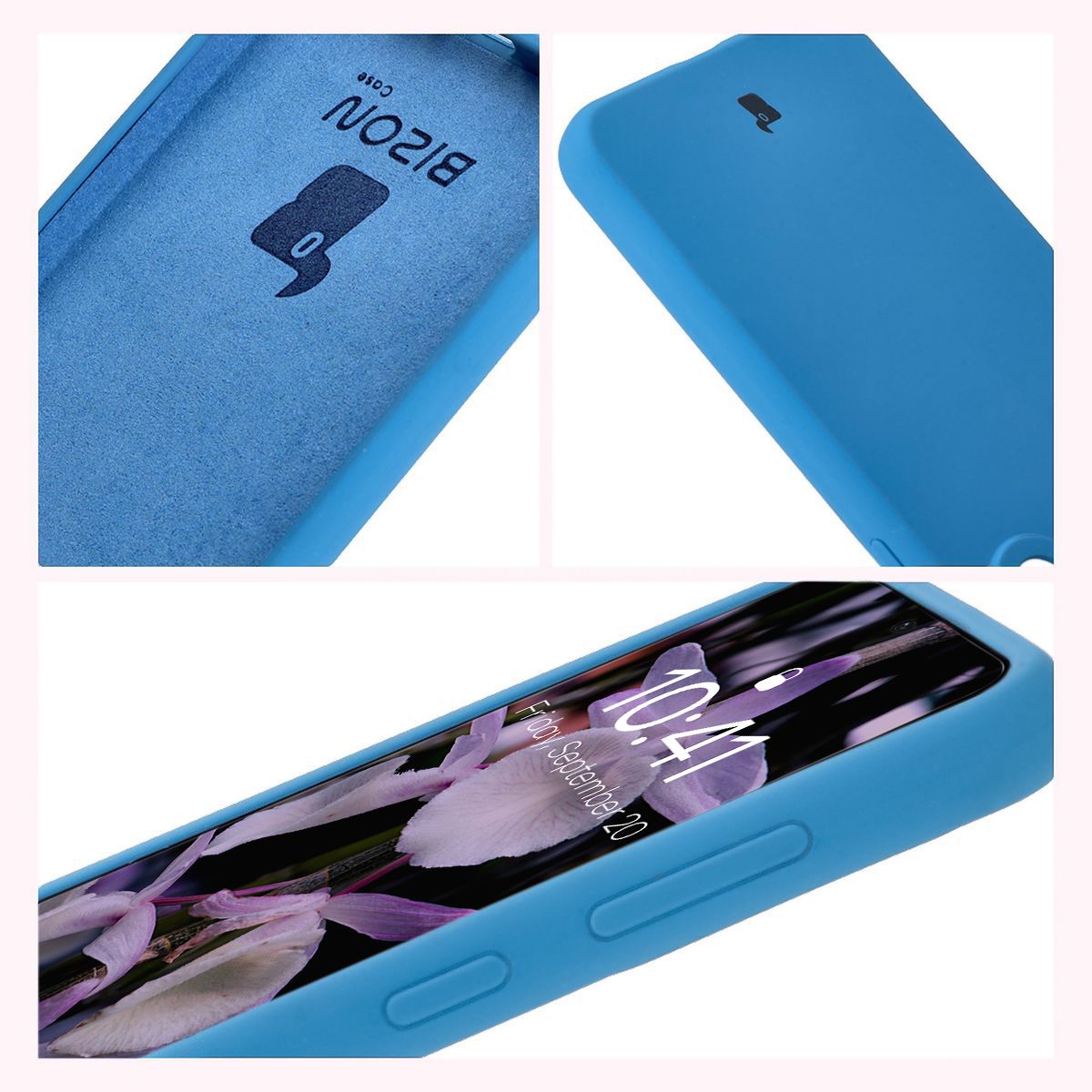 Silikon Handyhülle für Galaxy A36 5G, Bizon Soft Case, Blau