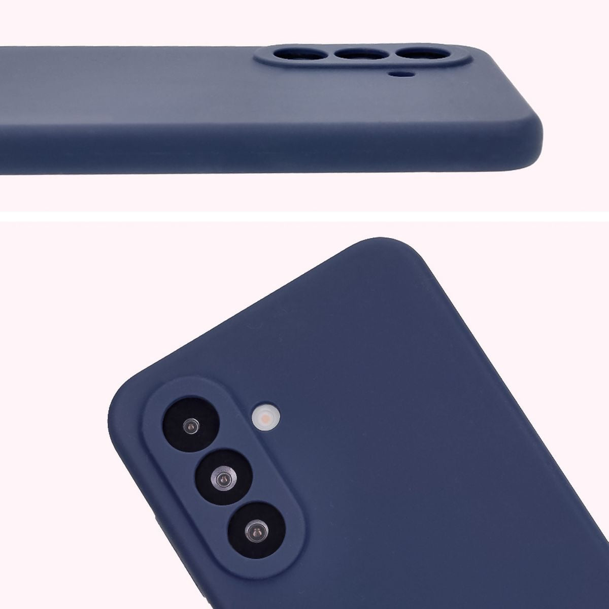 Silikon Handyhülle für Galaxy A36 5G, Bizon Soft Case, Dunkelblau