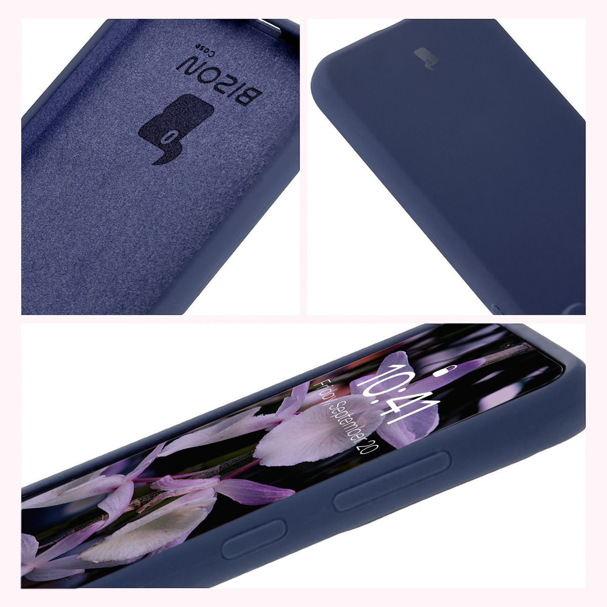 Silikon Handyhülle für Galaxy A36 5G, Bizon Soft Case, Dunkelblau