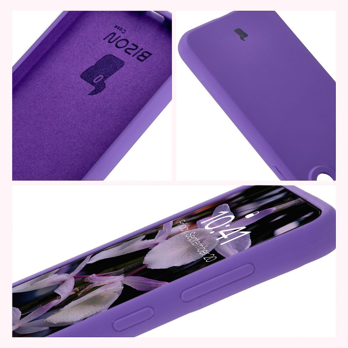 Silikon Handyhülle für Galaxy A36 5G, Bizon Soft Case, Violett