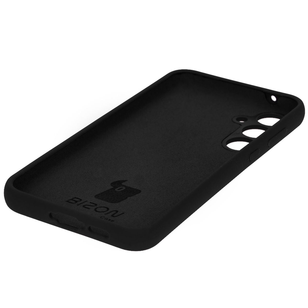 Silikon Schutzhülle für Galaxy A55 5G, Bizon Soft Case, Schwarz