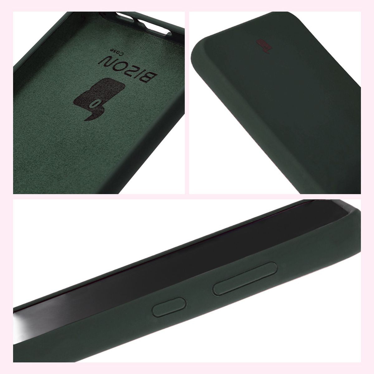 Silikon Schutzhülle für Galaxy A55 5G, Bizon Soft Case, Dunkelgrün
