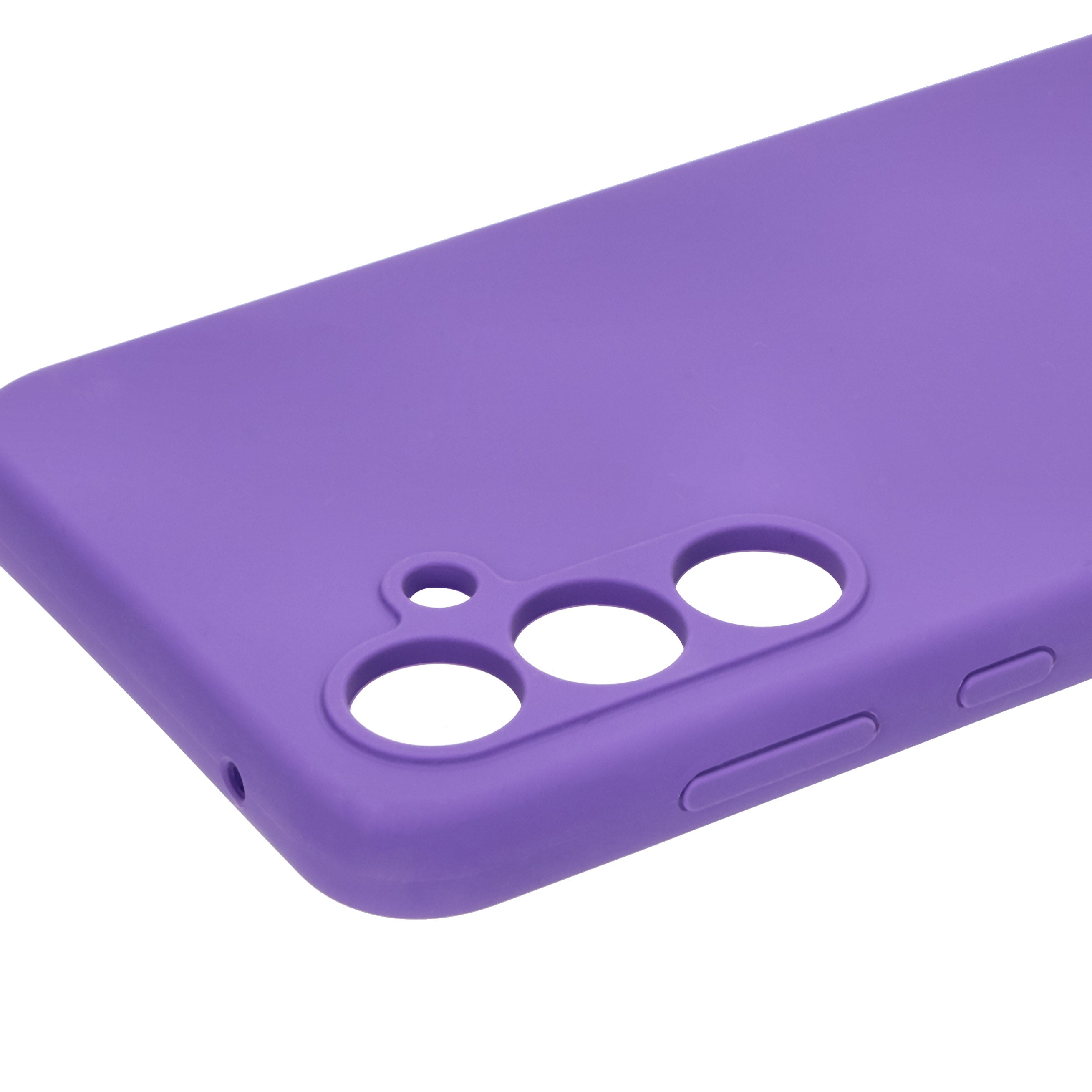 Silikon Handyhülle für Galaxy A55 5G, Bizon Soft Case, Violett