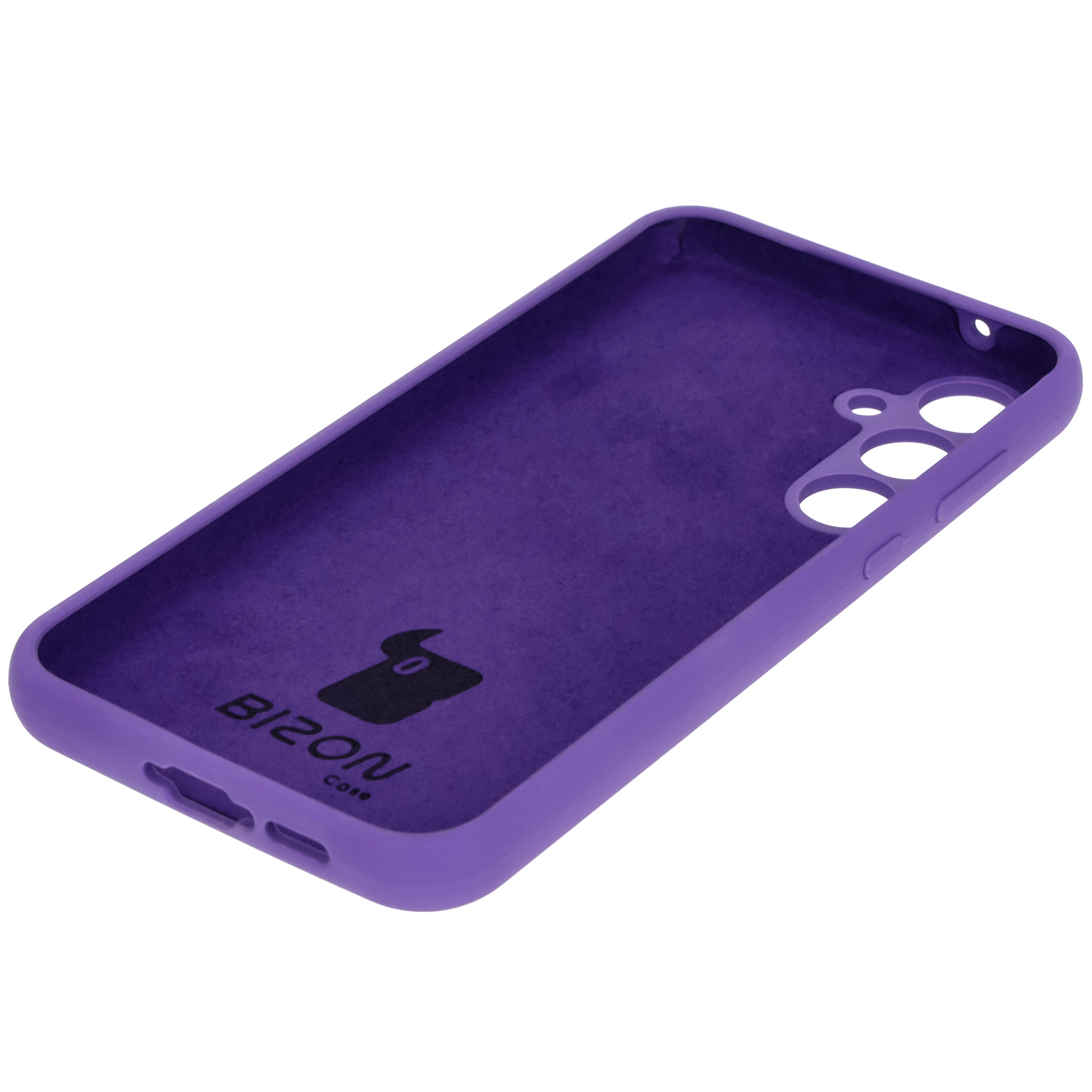 Silikon Handyhülle für Galaxy A55 5G, Bizon Soft Case, Violett