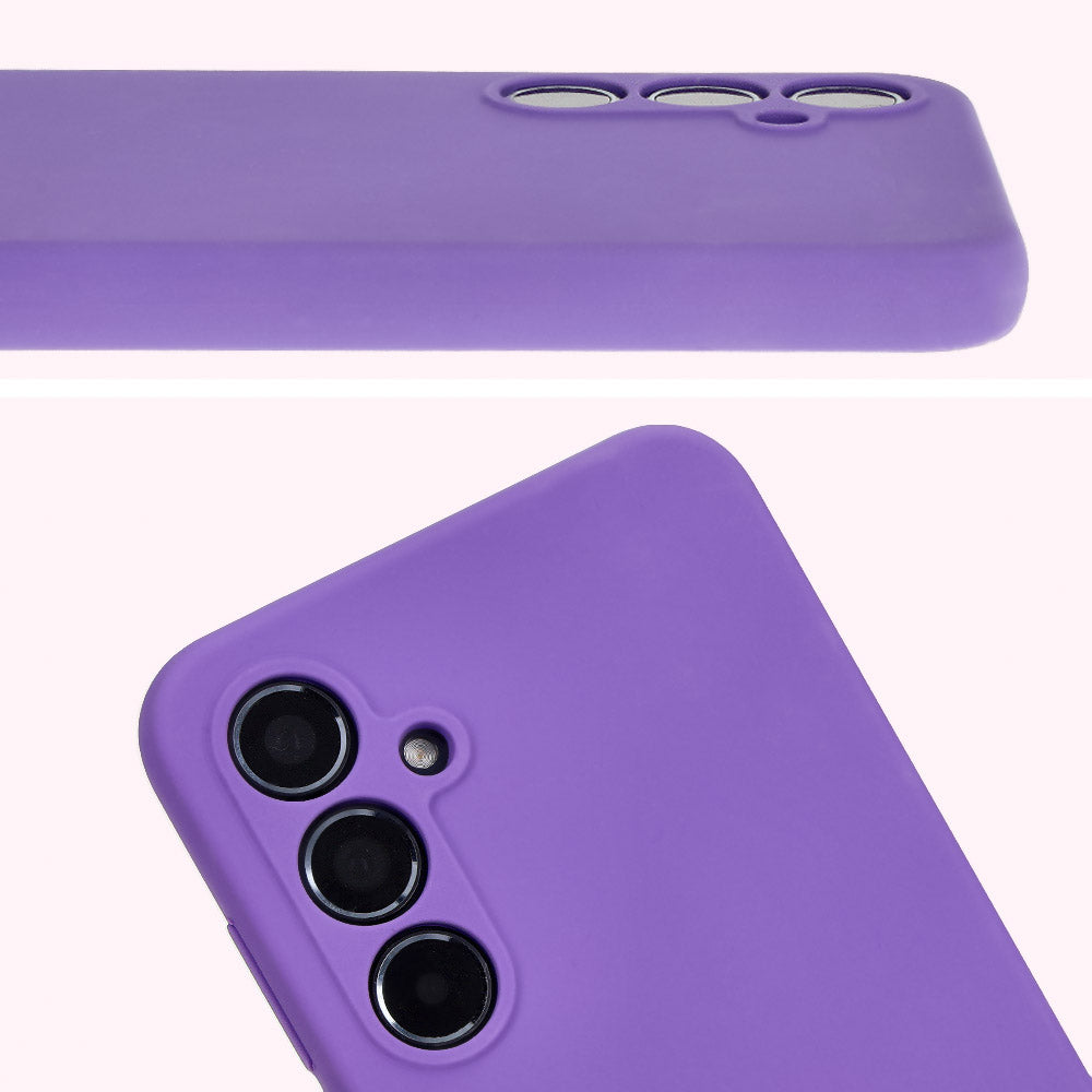 Silikon Handyhülle für Galaxy A55 5G, Bizon Soft Case, Violett