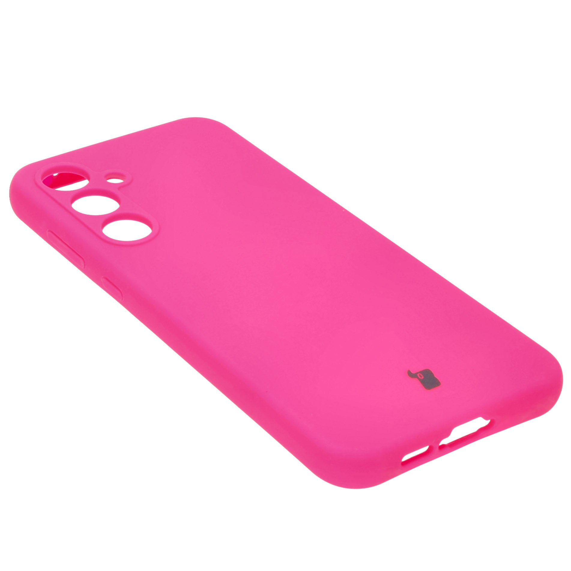 Silikon Handyhülle für Galaxy A55 5G, Bizon Soft Case, Neon-Pink