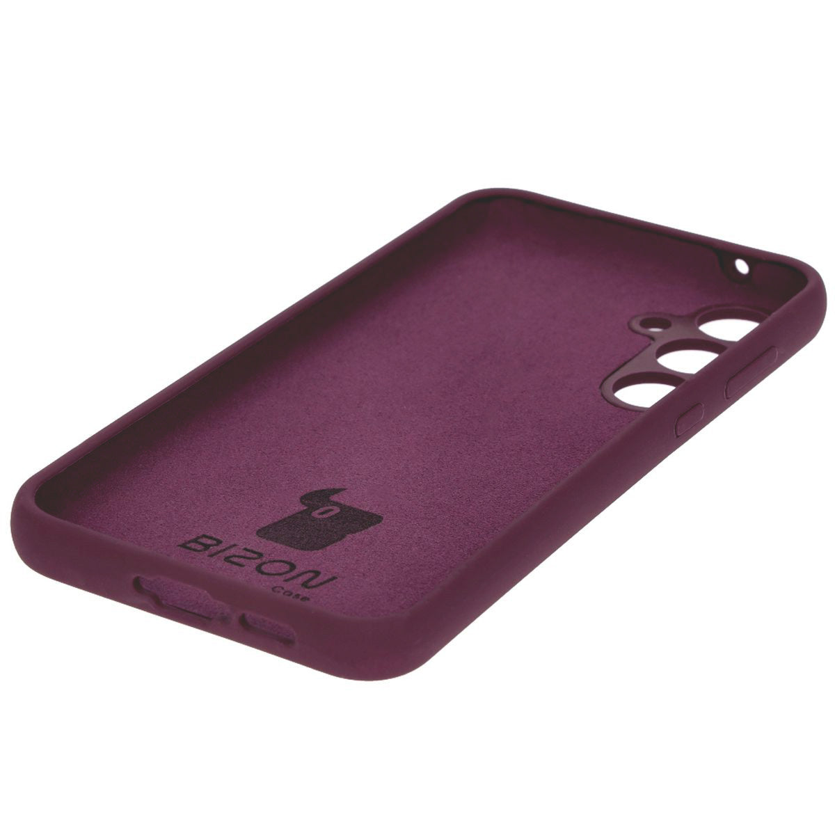 Silikon Schutzhülle für Galaxy A55 5G, Bizon Soft Case, Pflaumenfarbe
