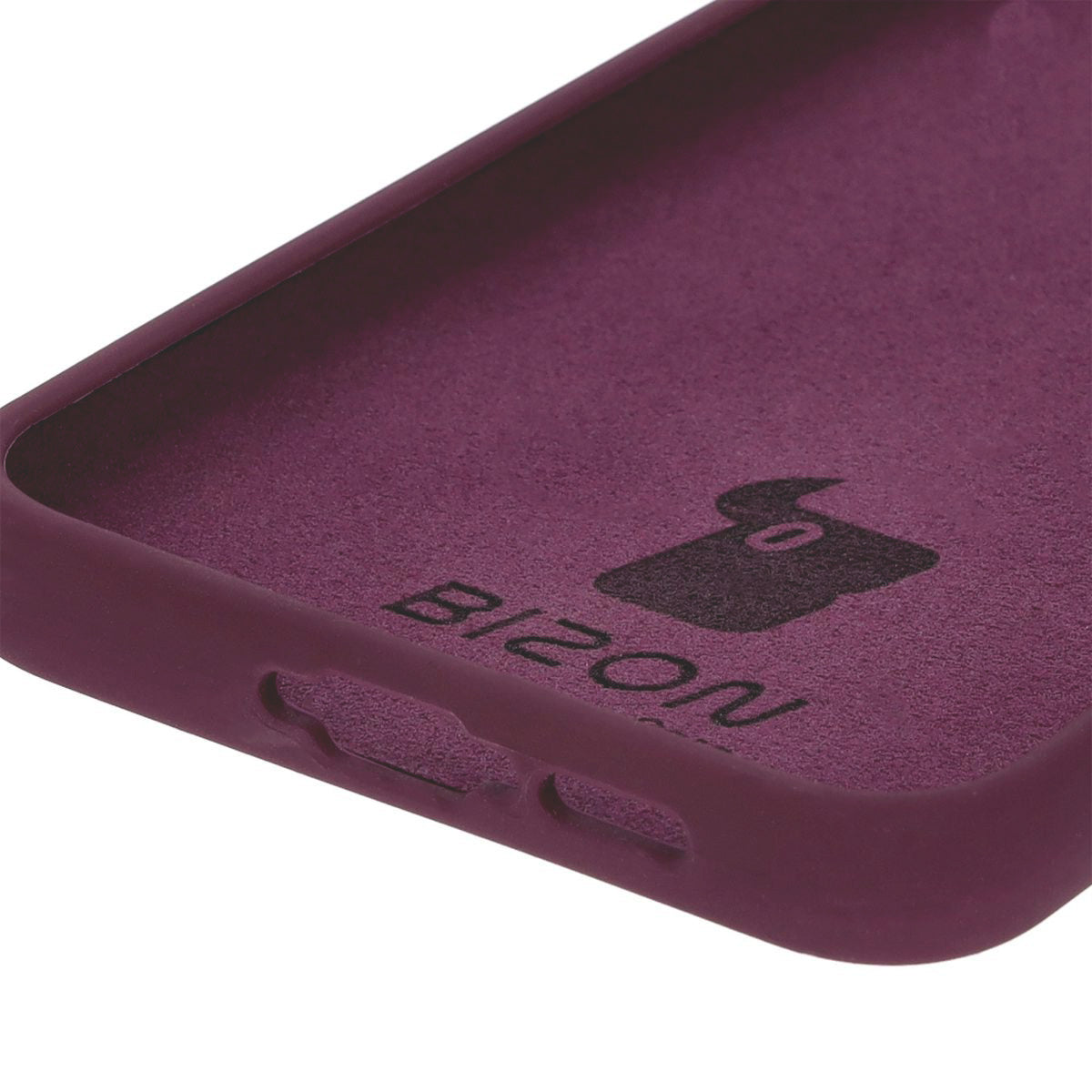 Silikon Schutzhülle für Galaxy A55 5G, Bizon Soft Case, Pflaumenfarbe