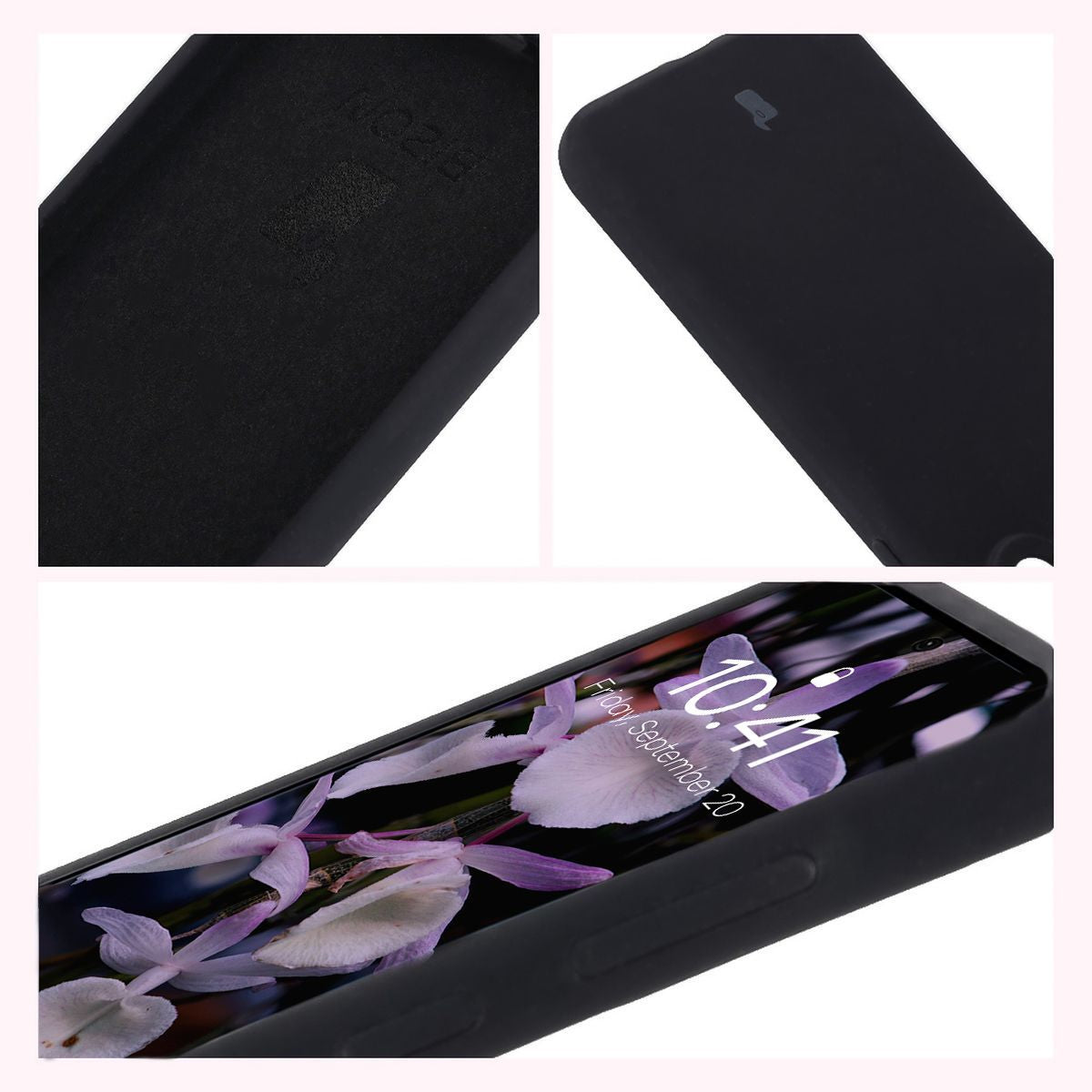 Silikon Handyhülle für Galaxy A56 5G, Bizon Soft Case, Schwarz