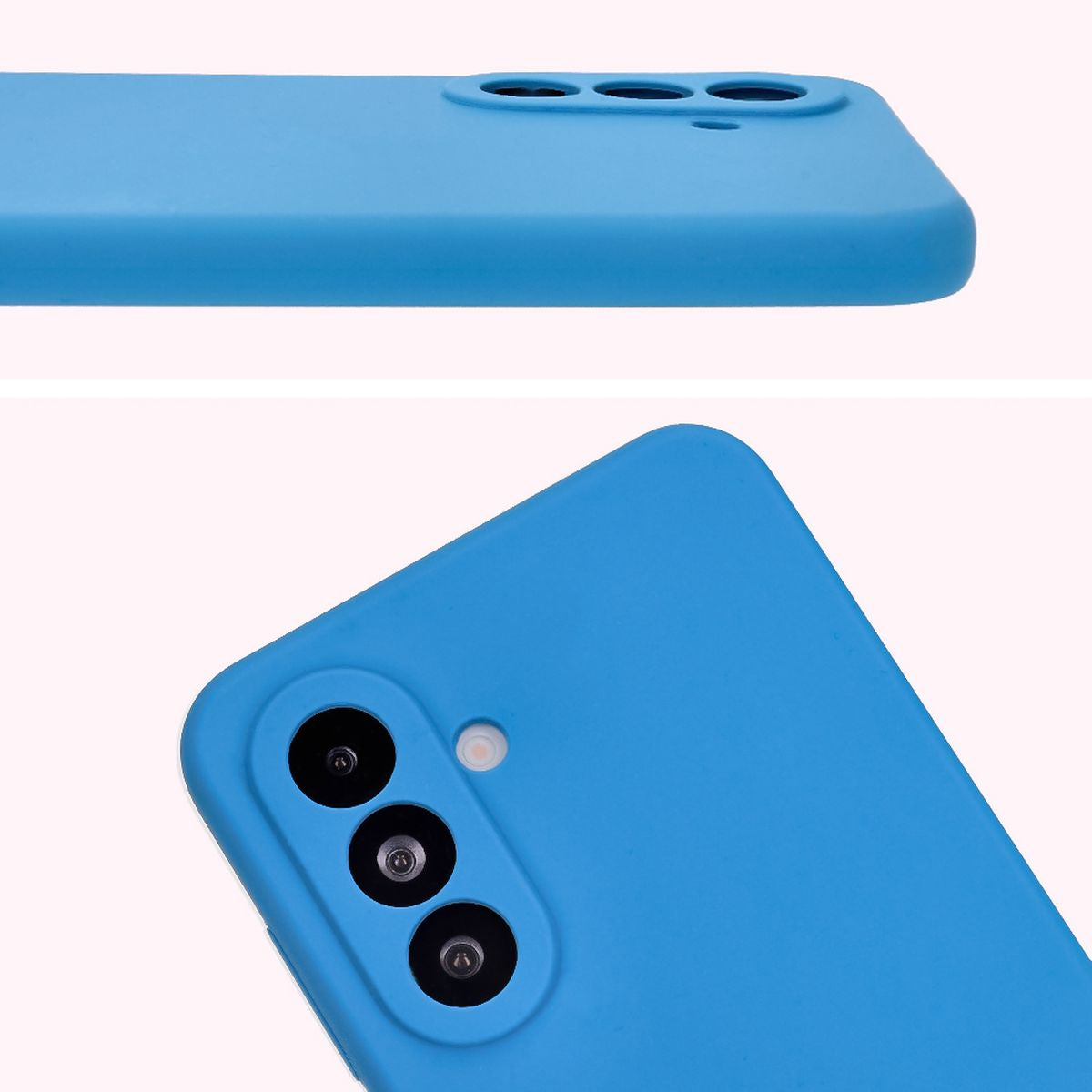 Silikon Handyhülle für Galaxy A56 5G, Bizon Soft Case, Blau