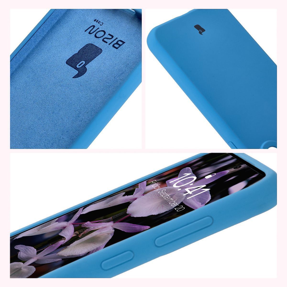 Silikon Handyhülle für Galaxy A56 5G, Bizon Soft Case, Blau