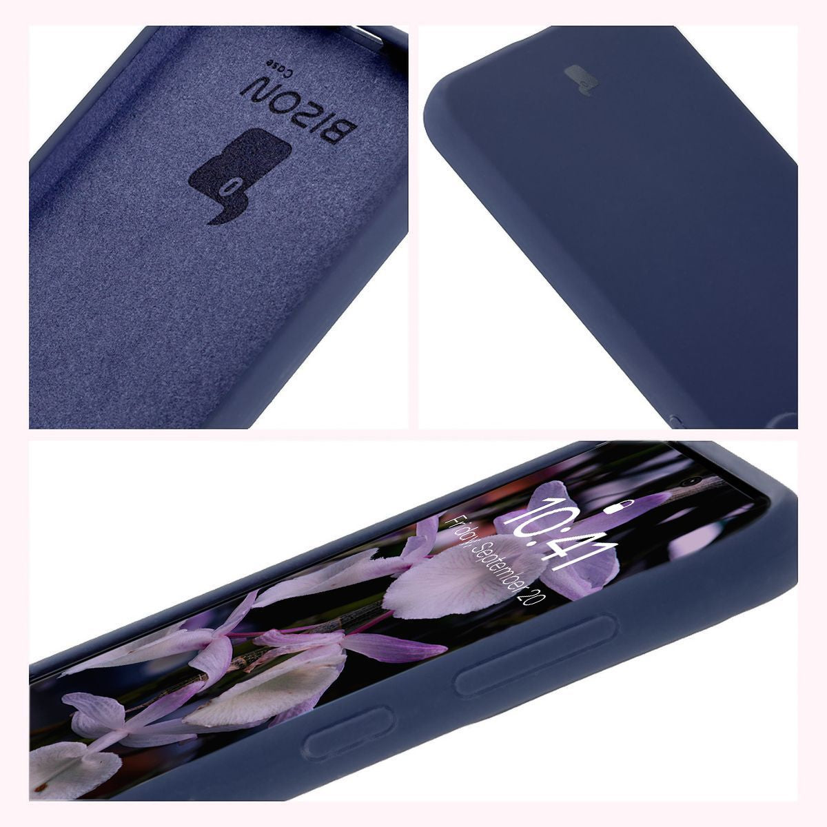 Silikon Handyhülle für Galaxy A56 5G, Bizon Soft Case, Dunkelblau