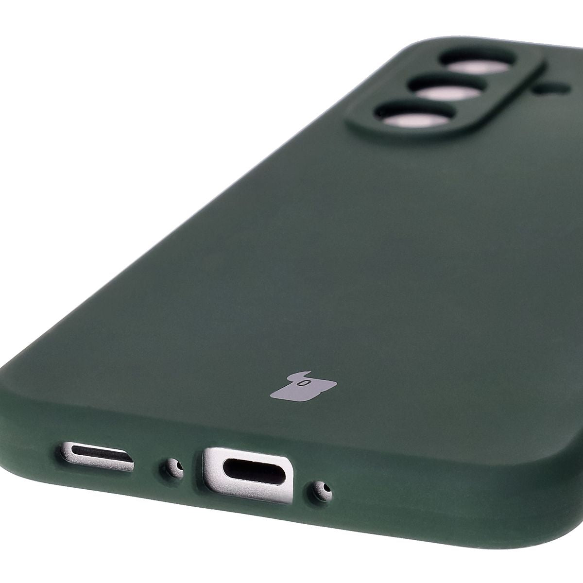 Silikon Handyhülle für Galaxy A56 5G, Bizon Soft Case, Dunkelgrün