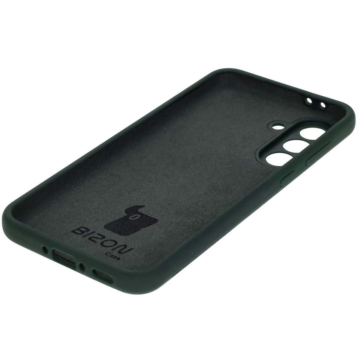 Silikon Handyhülle für Galaxy A56 5G, Bizon Soft Case, Dunkelgrün