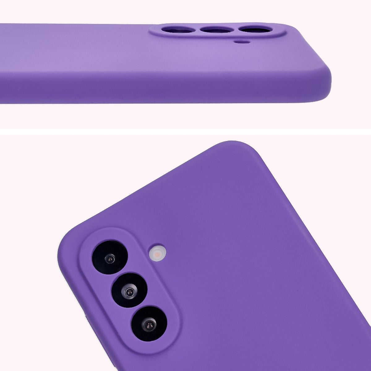 Silikon Handyhülle für Galaxy A56 5G, Bizon Soft Case, Violett